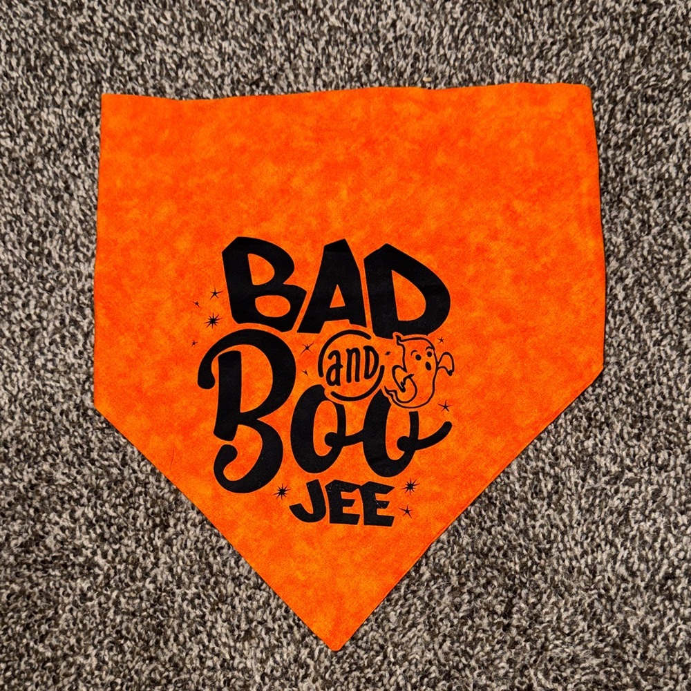 Orange Halloween Dog Bandana